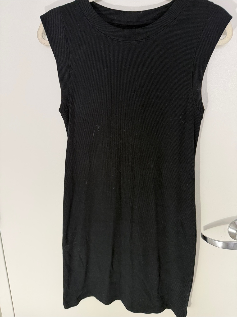 a new day Black Ribbed Sleeveless Knit Tank Dress